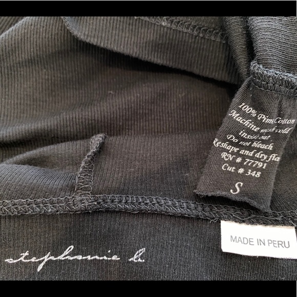STEPHANIE B BLACK HOODIE LONG SLEEVE T-SHIRT SMALL - Picture 8 of 8